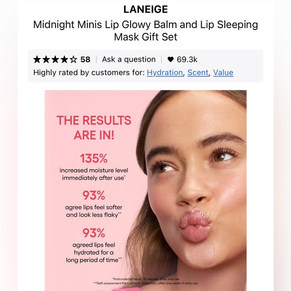 LANEIGE Midnight Minis Lip Glowy Balm and Lip Sleeping Mask Gift Set - Brand New - Picture 5 of 9